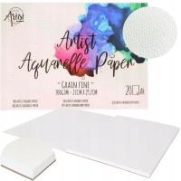 Акварельная бумага A4 20 листов 300 г для акварельных красок