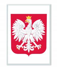 Польский эмблема в алюминиевой раме A3 серебро