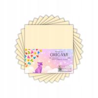 Papier do origami kwadraty 20x20 cm Krem śmietankowy 100 arkuszy, MaDam