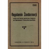 Regulamin żandarmerii 1925 projekt