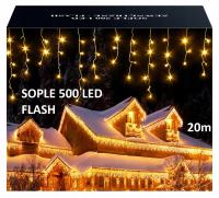Светодиодные сосульки 500 наружные огни 20 м рождественские огни Zew IP44 FLASH