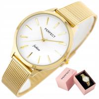 Женские часы PERFECT JULIE BOX GRAVER Classic Gold Mesh злотый модный