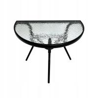 СТЕКЛЯННЫЙ ЖУРНАЛЬНЫЙ СТОЛИК БАЛКОН ТЕРРАСА КОФЕЙНЫЙ САД ЗАКАЛЕННОЕ СТЕКЛО LIPARI ЧЕРНЫЙ