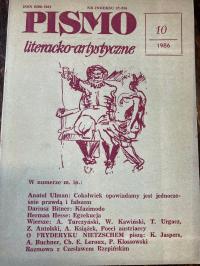 Pismo literacko - artystyczne nr 10/1987 10 / 1986