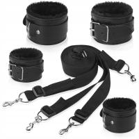 Бандажный комплект ремни с наручниками для рук и ног жгут крепится к кровати