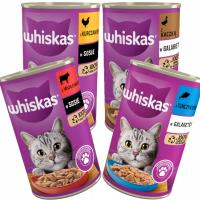 Whiskas смесь вкусов влажный корм для взрослых кошек 24x400g банки Whiskas 9,6 кг