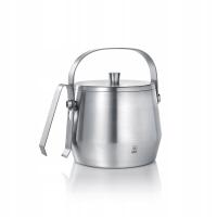 Pojemnik Leopold Vienna wiaderko izolowane na lód stal 1L ze szczypcami