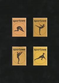 Zapałki sportowe - 4 etykiety w passe-partout - ok. 1975