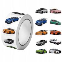 Naklejki Auta Sportowe, Wyścigowe Rolka 500 sztuk