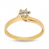 Золото 585 0.36 ct бриллиантовое кольцо