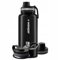 Термос термос бутылка для воды Wessper Steeline 1000 мл 1л-черный