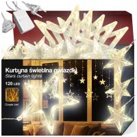 Светодиодный занавес свет звезды рождественские огни Рождественская елка гирлянда для окна