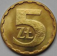 5 zł złotych 1988 mennicza mennicze