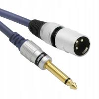 Микрофонный кабель XLR - JACK 6.3 mm VITALCO MK34 3m