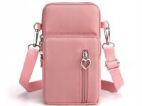 Torebka RÓŻOWA Mała MINI Crossbody Serce Na Ramię Torebeczka Saszetka Etui