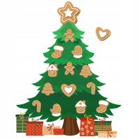 Zestaw Kreatywny Choinka Magnetyczna Pierniki Ozdoba Do Wycięcia Biurfol