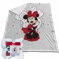 MYSZKA MINNIE DISNEY Koc ciepły dwustronny narzuta sherpa Miękki 130x170