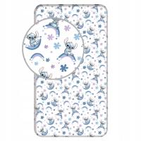 PRZEŚCIERADŁO BAWEŁNIANE DZIECIĘCE z GUMKĄ 90x200 LILO i STITCH STICZ TĘCZA