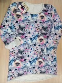 Tunika bluza na długi rękaw w kotki Polski producent r. 140