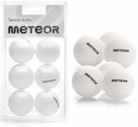 PIŁECZKI PIŁKI DO TENISA STOŁOWEGO PING PONGA METEOR ABS BIAŁE 6 szt