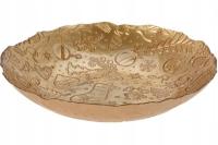 Półmisek szklany 30 cm złoty