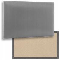 PANELE ŚCIENNE TAPICEROWANE 50x30 30x50 NA ŚCIANĘ WELUR SZARY PROSTOKĄT