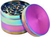 MŁYNEK DO TYTONIU I ZIÓŁ METALOWY 4-CZĘŚCIOWY 5 CM Z SKROBAKIEM