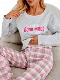 PIŻAMA DAMSKA BAWEŁNIANA OCIEPLANA WYGODNA DŁUGIE RĘKAWY I SPODNIE MIŁA