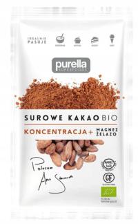 PURELLA Surowe kakao BIO Koncentracja Magnez Żelazo 40g