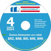 Sekocenbud Biuletyny cen robót (BRZ, BRB, BRI, BRE, BRR) 4 kw. 2024 CD 1 PC / licencja wieczysta BOX