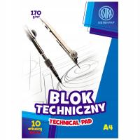 Astra технический блок белый А4 10 листов 170г