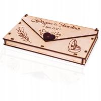 Pudełko koperta na pieniądze ślubne kartki ślubne na pieniądze z życzeniami