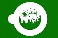 SZABLON KULINARNY, SZABLONY do pierników, ciastek, ZAPRZĘG NAD LASEM - 9 cm