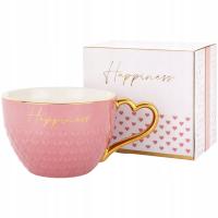 Kubek filiżanka na walentynki love xxl 500ml prezent ślub urodziny różowy