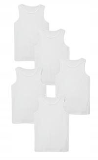 Podkoszulki chłopięce białe PRIMARK 122cm 5-pak