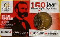 2 EURO BELGIA 2014 CZERWONY KRZYŻ 150 LAT MENNICZA