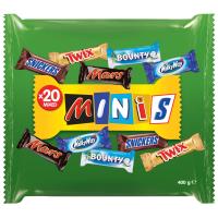 Mini Batony Mix Batoniki Minis Snickers Twix Mars Milky Way Bounty 400g DE