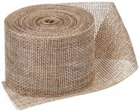 JUTA TKANINA NATURALNA ROLKA 5 CM x 9M PŁÓTNO JUTOWE TAŚMA JUTOWA DECOUPAGE