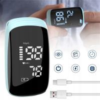 PULSOKSYMETR NA PALEC USB ŁADOWALNY Z PODŚWIETLANYM WYŚWIETLACZEM LED