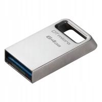 Pendrive Kingston Data Traveler Micro G2 64 GB USB 3.0 srebrny