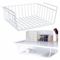Kosz metalowy podblatowy biały podwieszany pod półkę blat do kuchni szafy