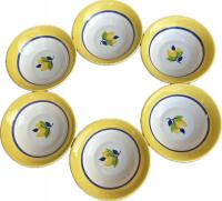 ładne miseczki salaterki zestaw 6 sztuk kolorowe szkło Luminarc Francja