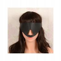 Maska do twarzy BDSM z otworem na nos 199 - czarna