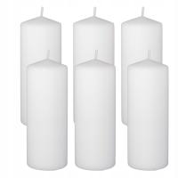 НАБОР ИЗ 6 СВЕЧЕЙ 15 СМ БЕЛАЯ СВЕЧА РОЛИК ПРОИЗВОДИТЕЛЬ