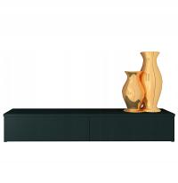 CZARNA TOALETKA szafka Konsola wisząca RTV 80 cm dwie szuflady czarny