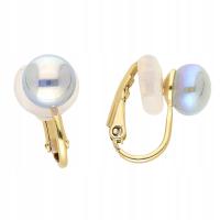 klipsy złota tonacja perły odcień platyny Stal chirurgiczna