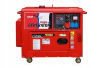 Agregat prądotwórczy przenośny trójfazowy KrafTWele 9800 W olej napędowy