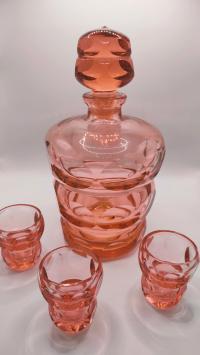 Karafka Art Deco i 3 kieliszki