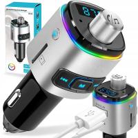 Transmiter FM Mobes BC42 z Bluetooth, ładowarka USB 2x, wyświetlacz LED