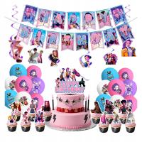 Demon Hunters kpop день рождения воздушные шары топперы баннер с Днем рождения наклейки